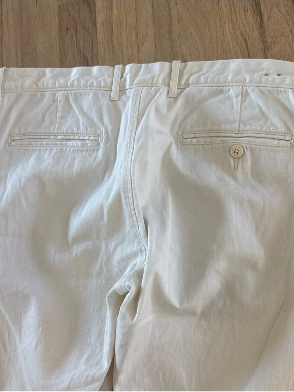 J.Crew Pants Men 33x32 Cream Broken In Fit Chino Casual Cotton Faded Preppy
